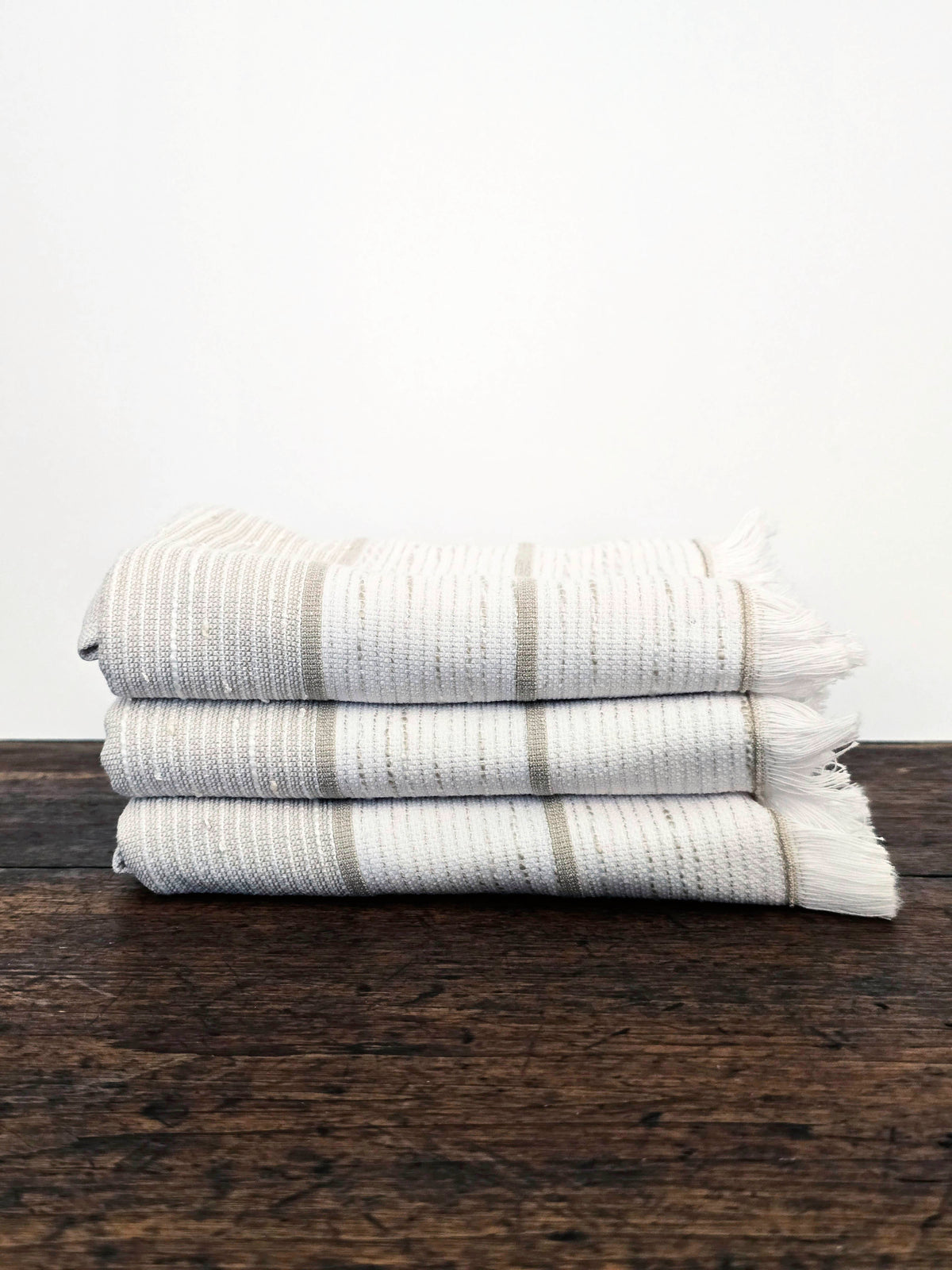 Household linen - Kitchen - Tea towel - Beige and white