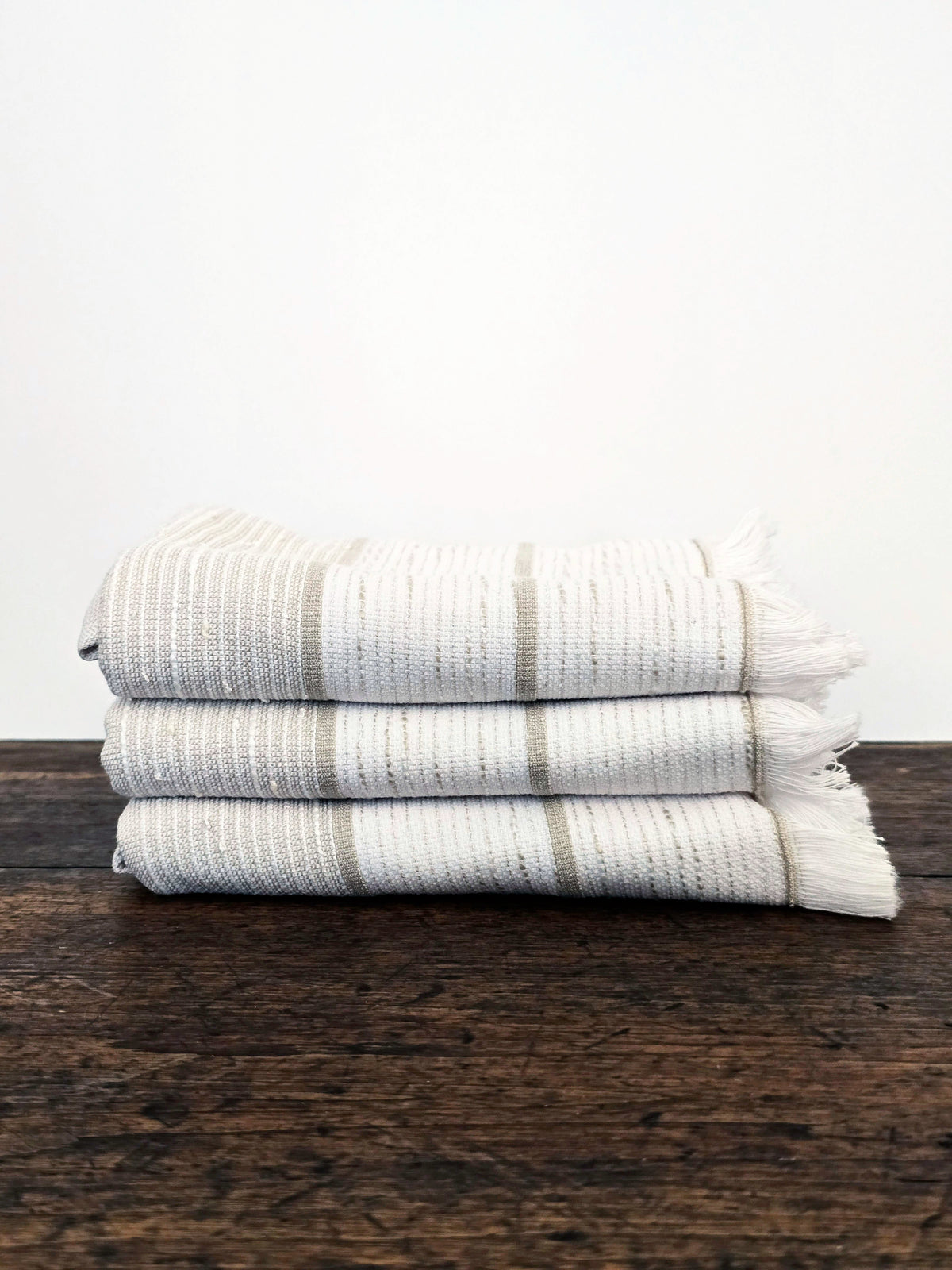 Household linen - Kitchen - Tea towel - Beige and white