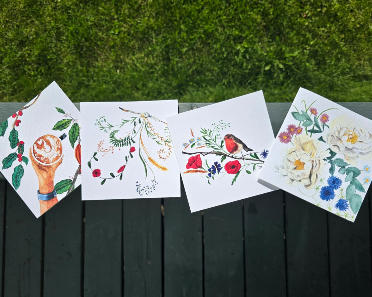 Stationery _ Greeting cards _ Animals and flowers