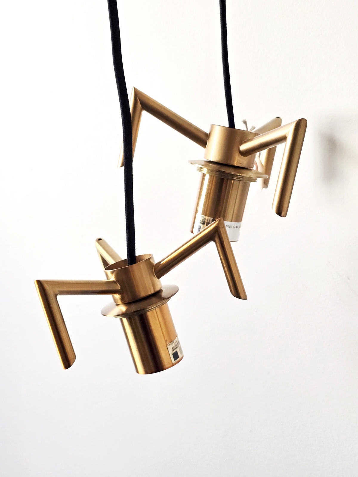 Lighting _ Golden brackets for hanging lamps