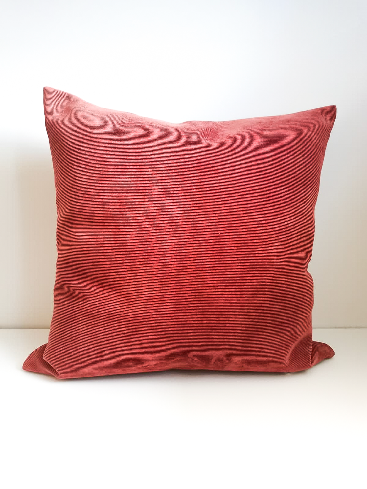 Boutique cushion _ Beautiful brick red corduroy