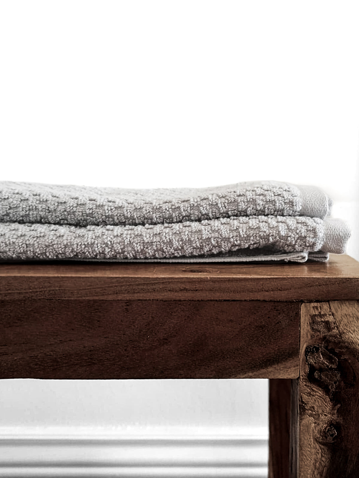 Linens _ Hand Towel _ Medium Grey _ Honeycomb