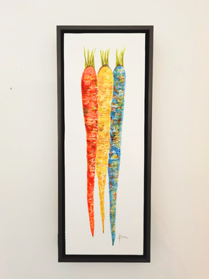 Art _ Diane Auger _ Carrots mounted on a small frame
