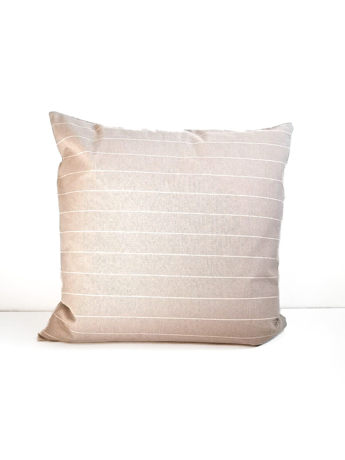 Cushion from Greece _ Beautiful warm beige canvas with white lines