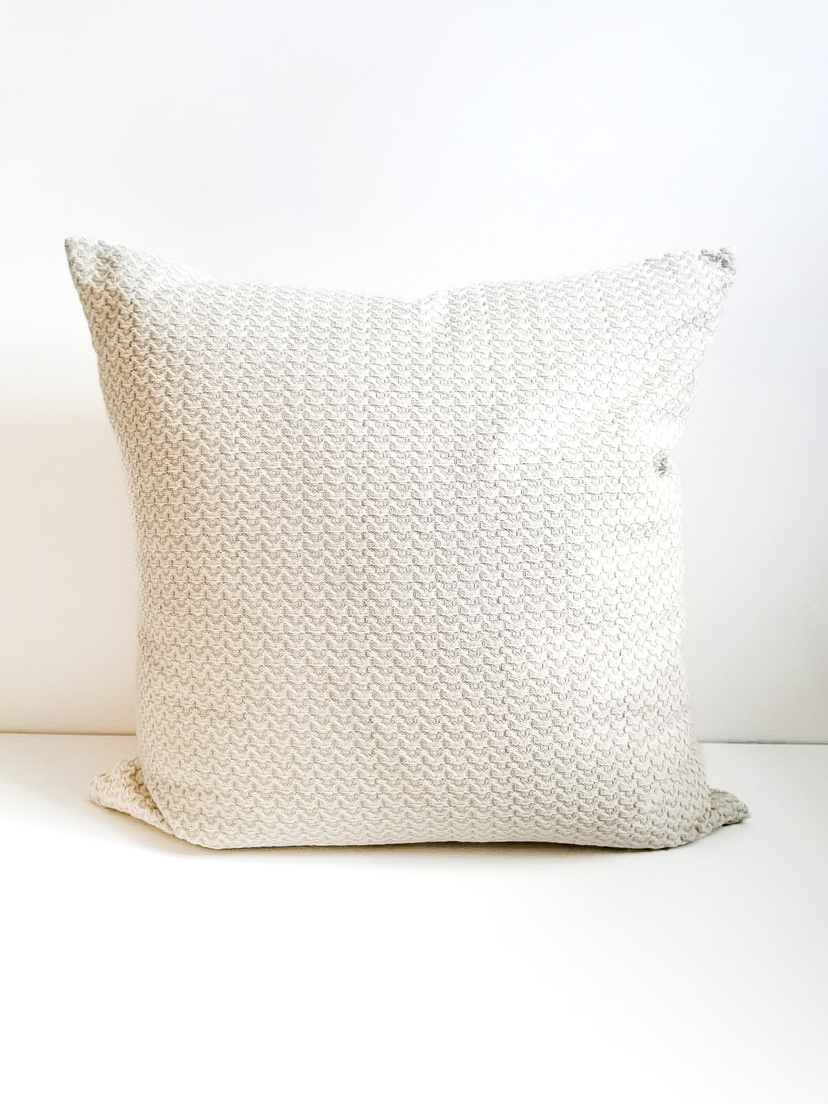 Cushion from Greece _ Beautiful woven ecru herringbone