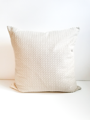 Cushion from Greece _ Beautiful woven ecru herringbone
