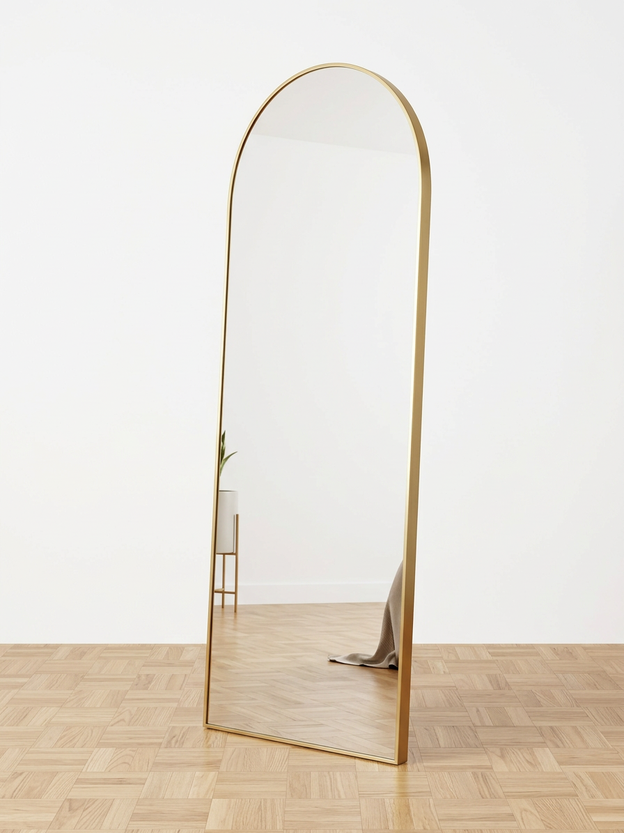 Mobilier _ Elégant miroir arche doré