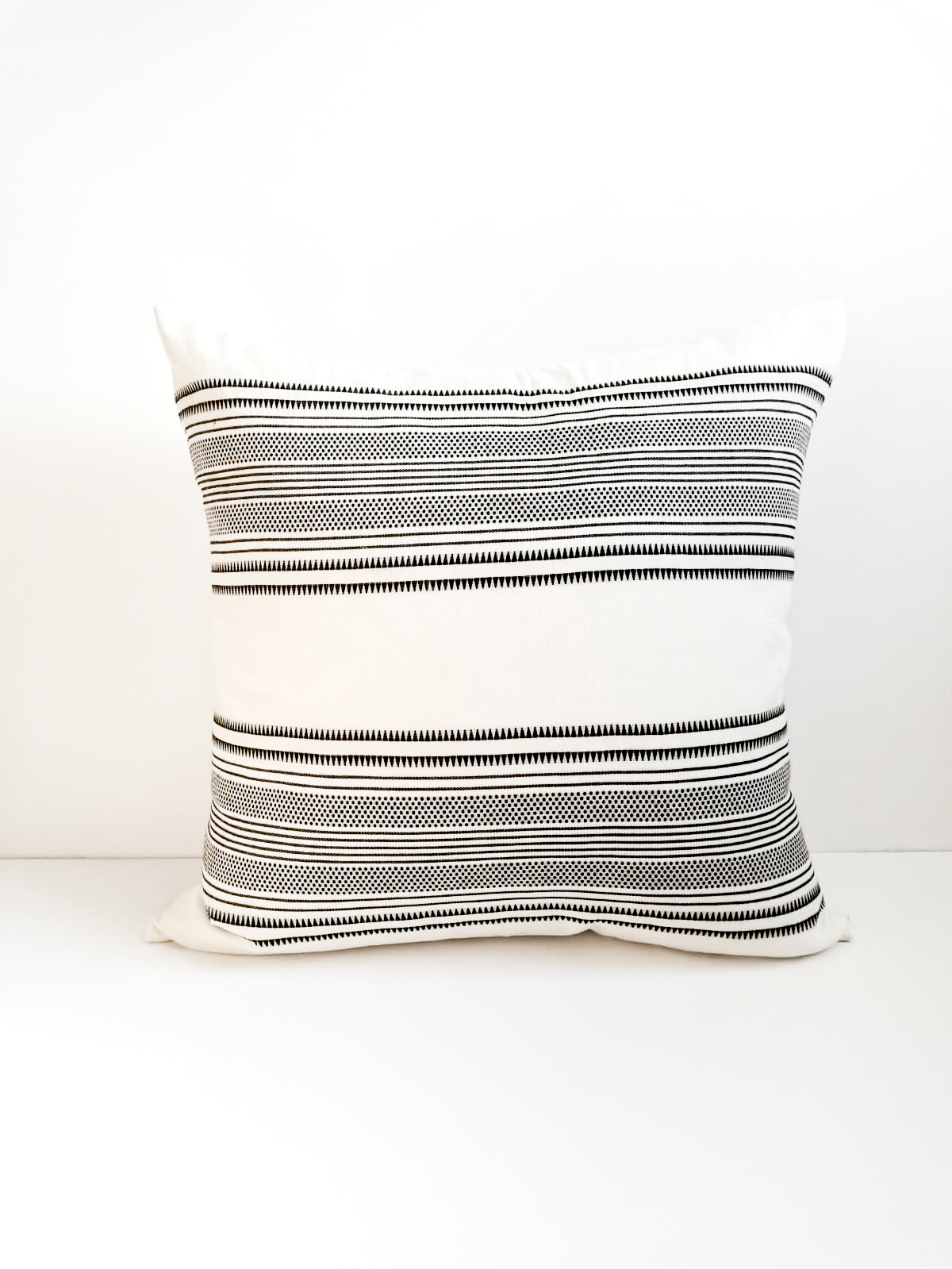 Cushion from Greece _ Beautiful black and white Aztec