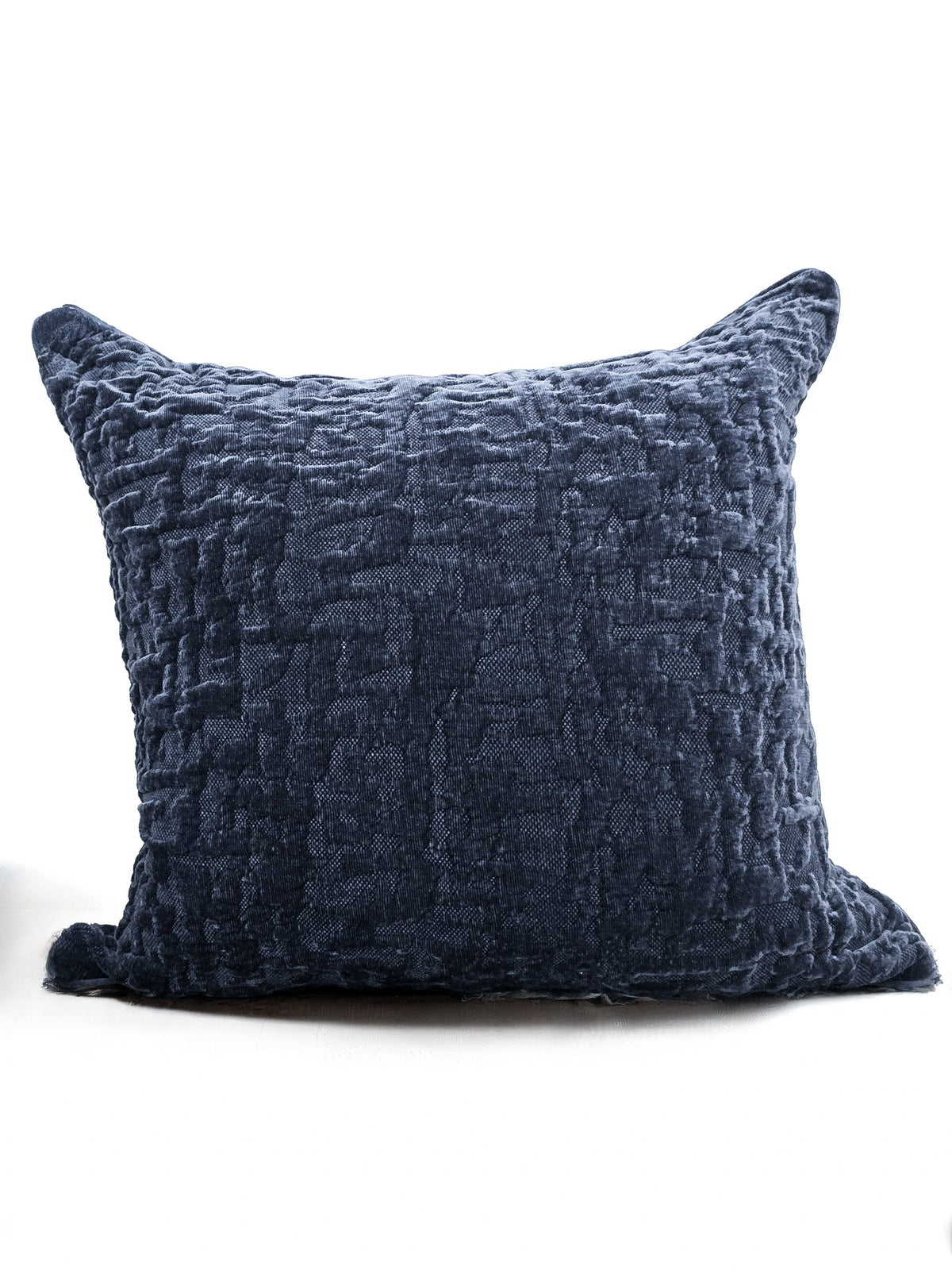 Coussin _ Beau bleu velours _ 26 x 26