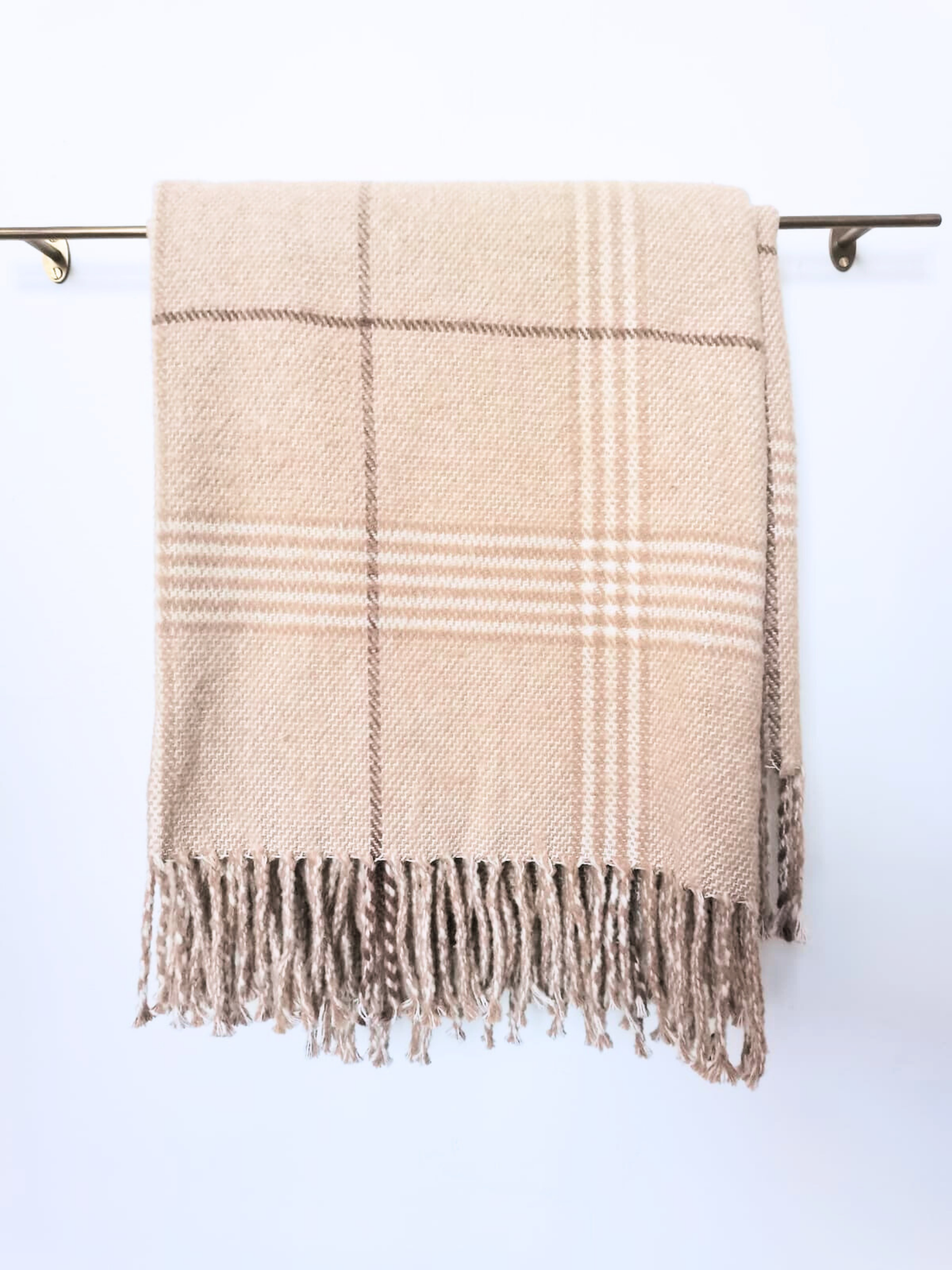Household linen _ Caramel herringbone throw