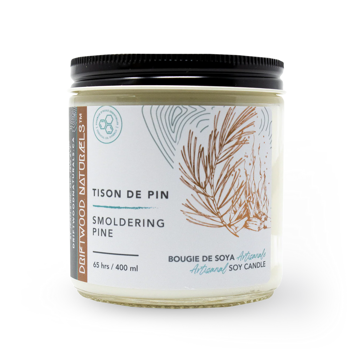 Accessoires _ Driftwood _ Chandelle odorante _ Tison de pin