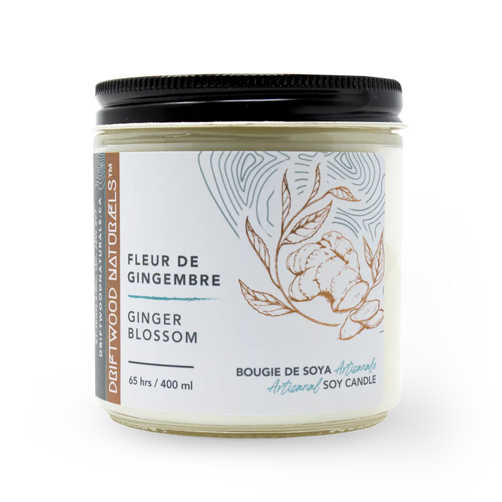 Accessoires _ Driftwood _ Chandelle odorante _ Fleurs de gingembre