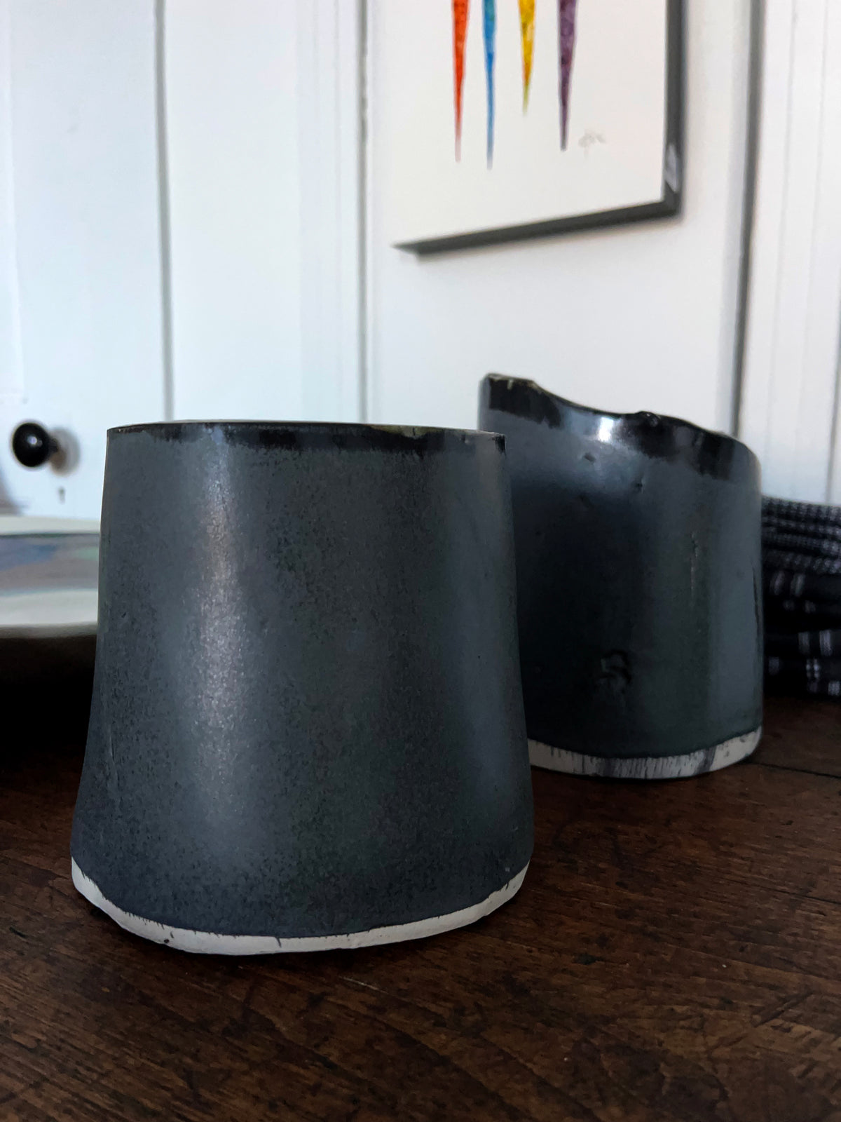 Art _ Rachel Grenon _ Blue-gray vases