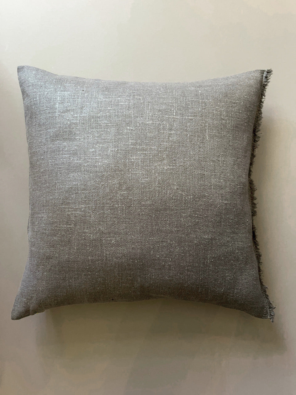 Coussin de Grèce _ Beau lin brut gris