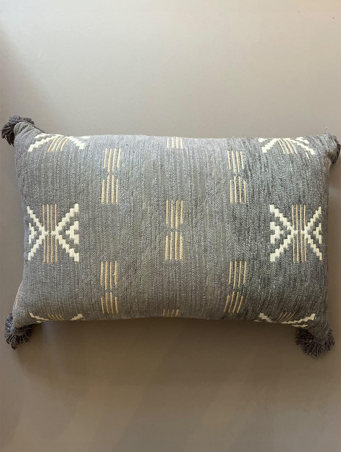 Coussin _ Beau bleu-gris aztèque