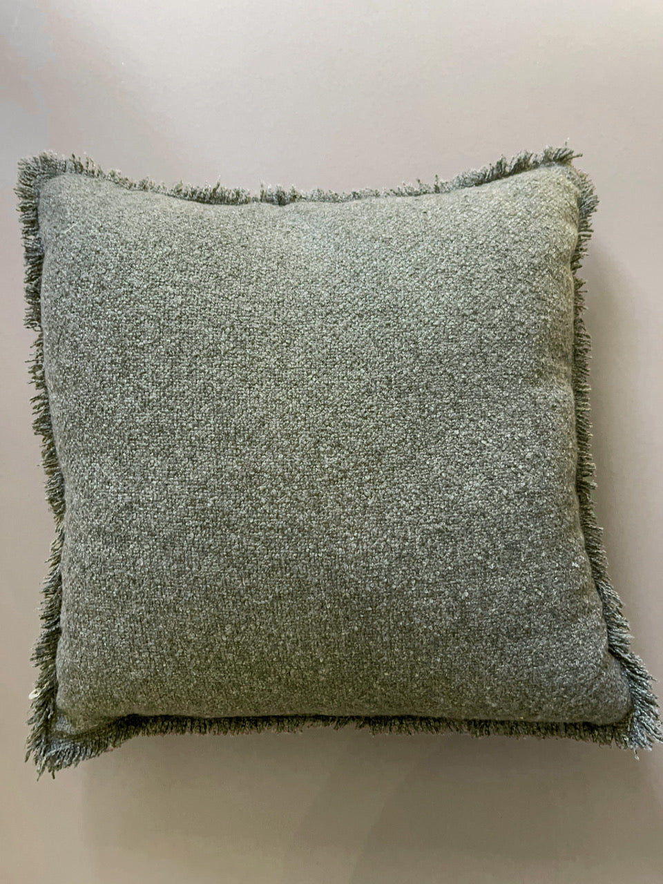 Coussin _ Beau velours chiné émeraude
