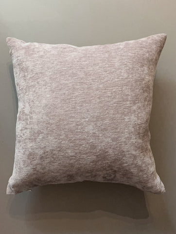 Coussin _ Beau velours rayures vieux rose