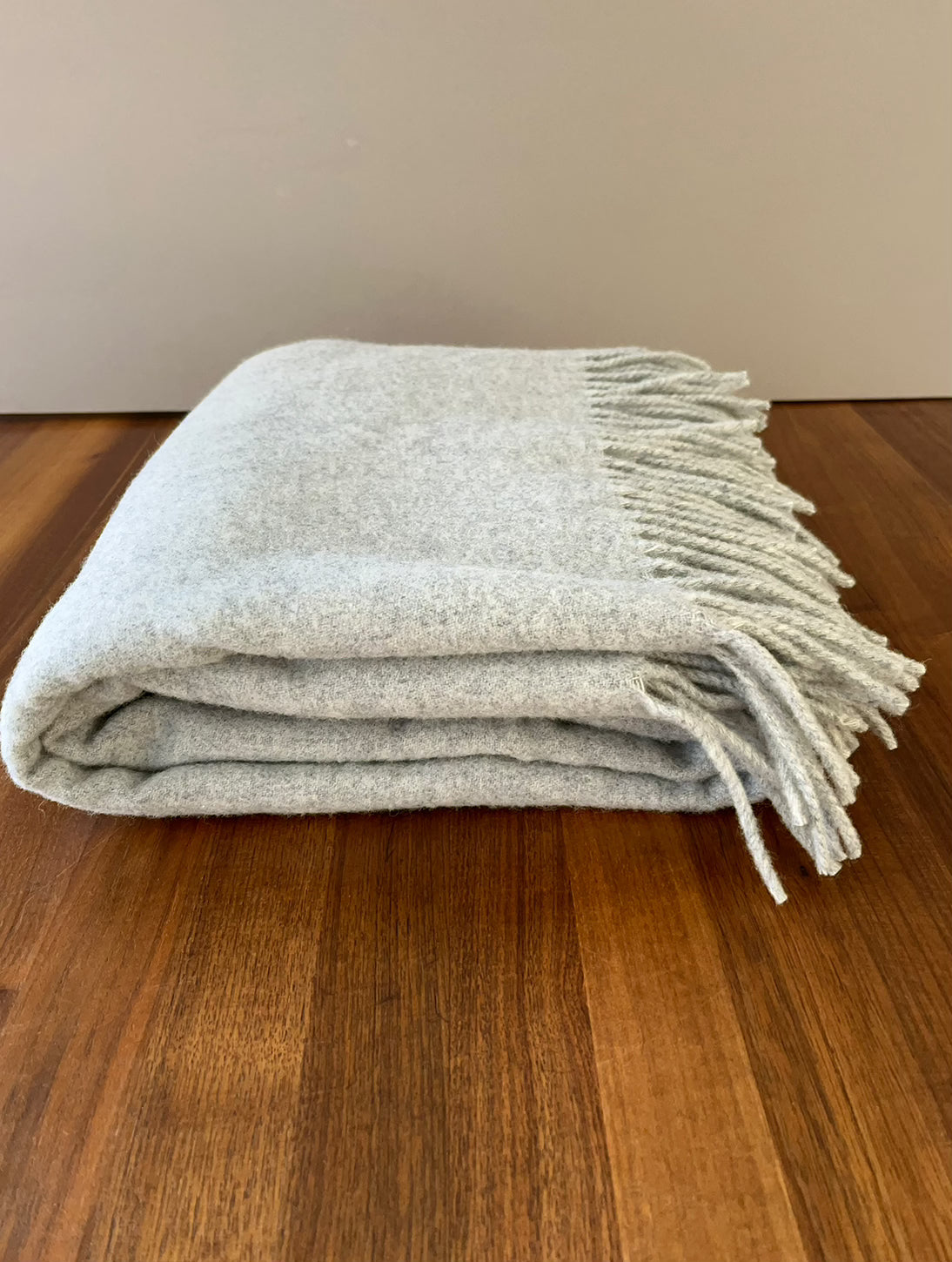Accessories _ Pale gray wool throw