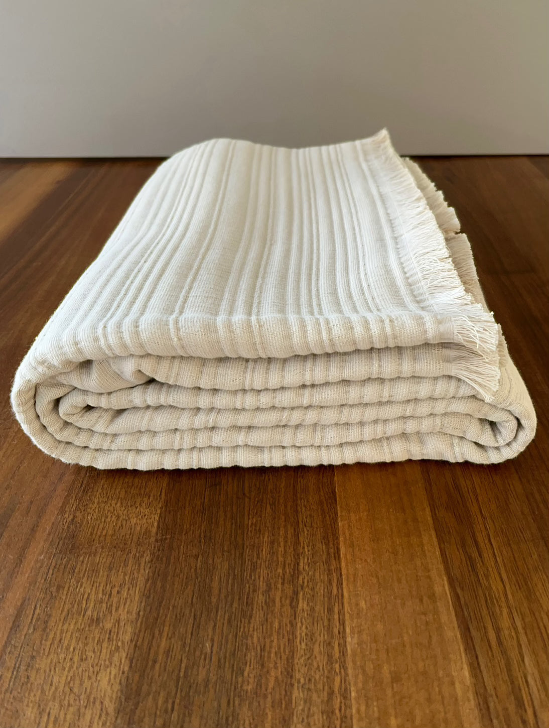 Accessories _ Beige waffle throw