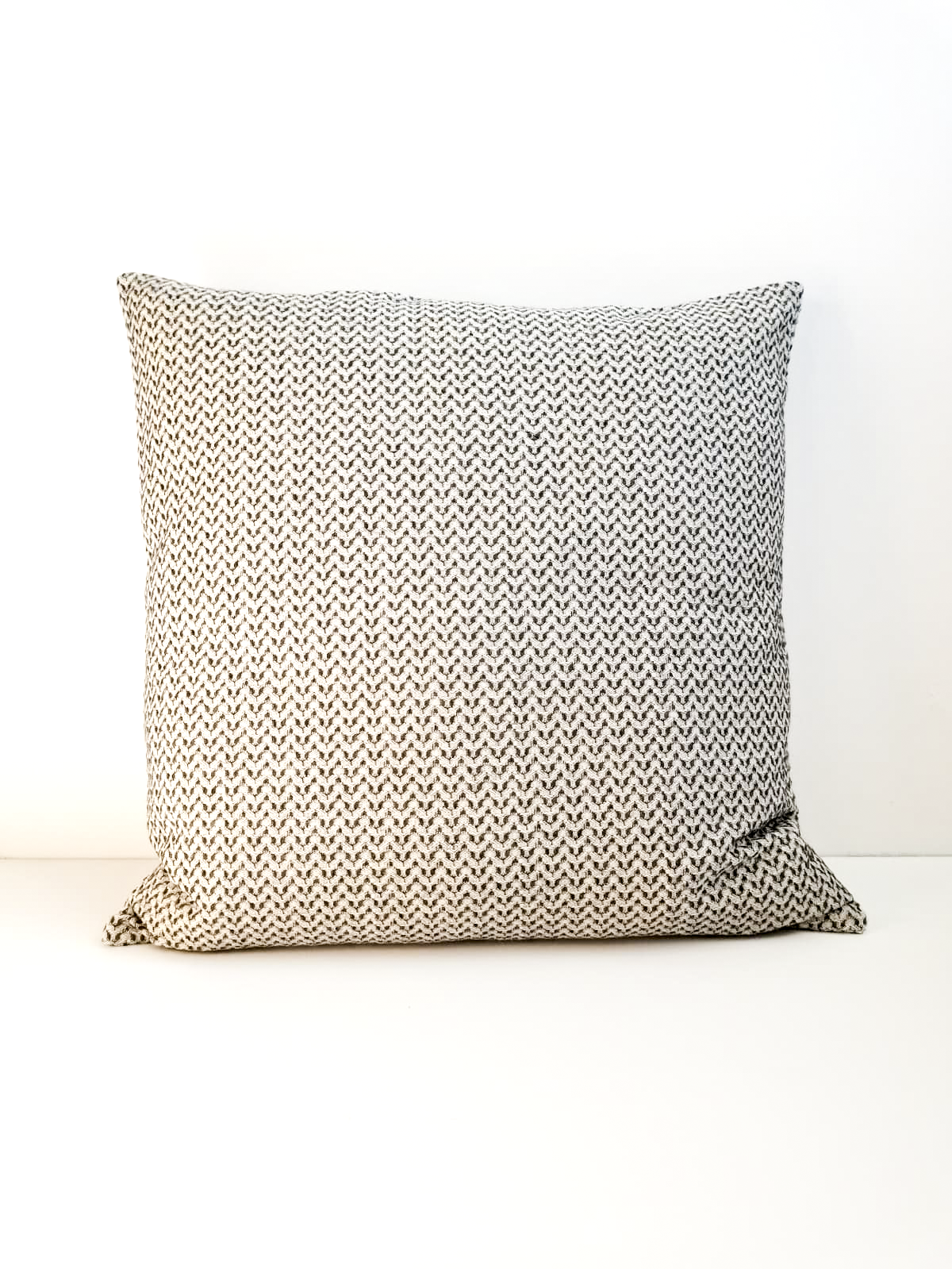 Greek Cushion _ Beautiful charcoal and cream chevrons