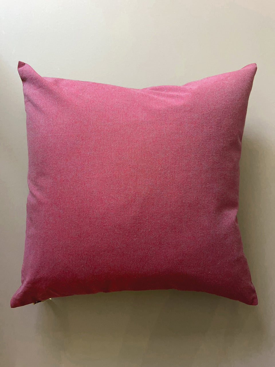 Coussin de Grèce _ Beau coton tissé framboise