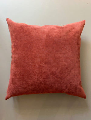 Coussin boutique _ Beau velours côtelé rouge brique